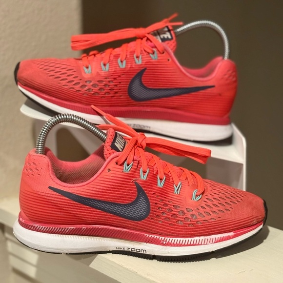Nike Air Zoom Pegasus 34 Running Shoes Hot Punch Women's Sz 6.5 - Picture 1 of 10